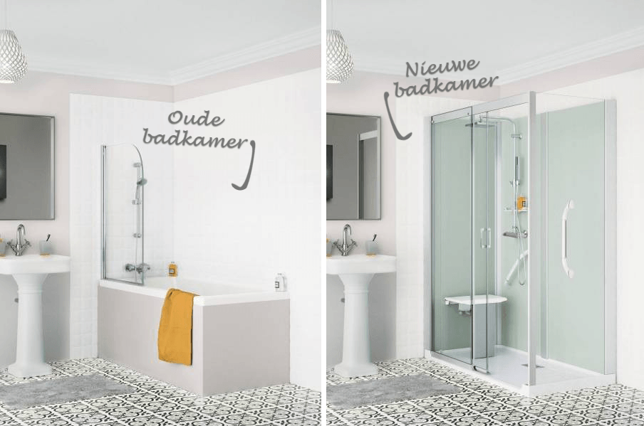 Badkamer oud en nieuw